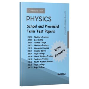 Physics 12 1st term test papers English medium