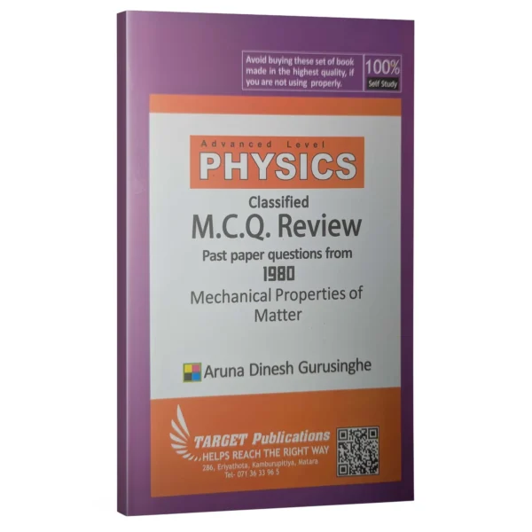 Target Physics | Mechanical Properties of Matter Classified M.C.Q Review 1980 – 2020